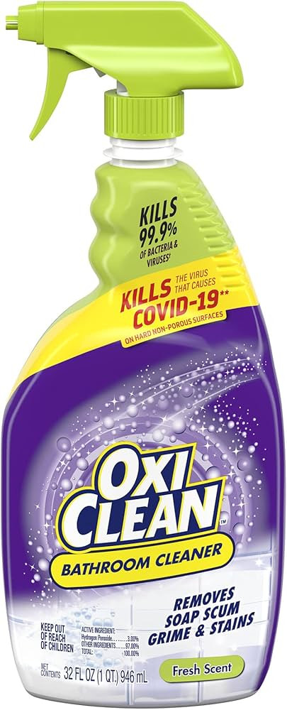 OxiClean Bathroom Cleaner, Shower, Tub & Tile, Powered by OxiClean Stainfighters, 32 oz | Amazon (US)