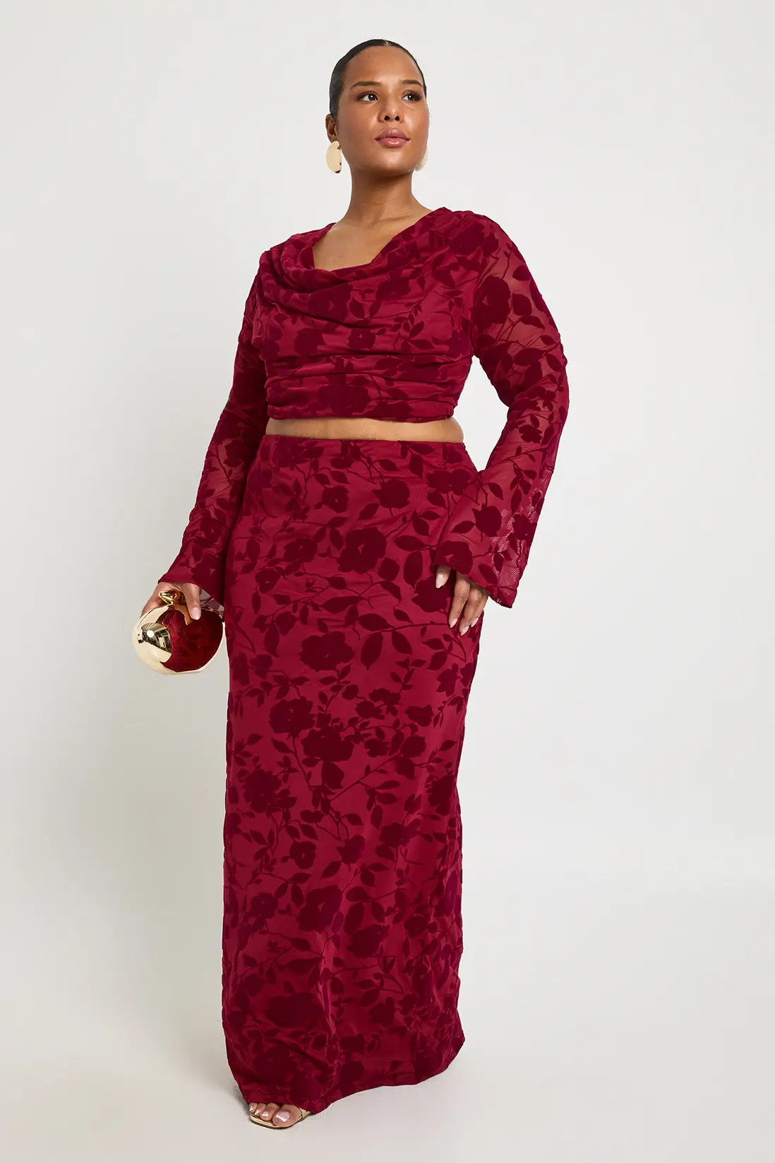 Plus Devore Maxi Skirt | boohoo (US & Canada)