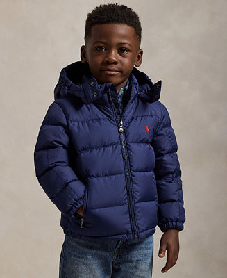 Polo Ralph Lauren Toddler and Little Boys Ripstop Down Hooded Jacket - Macy's | Macy's