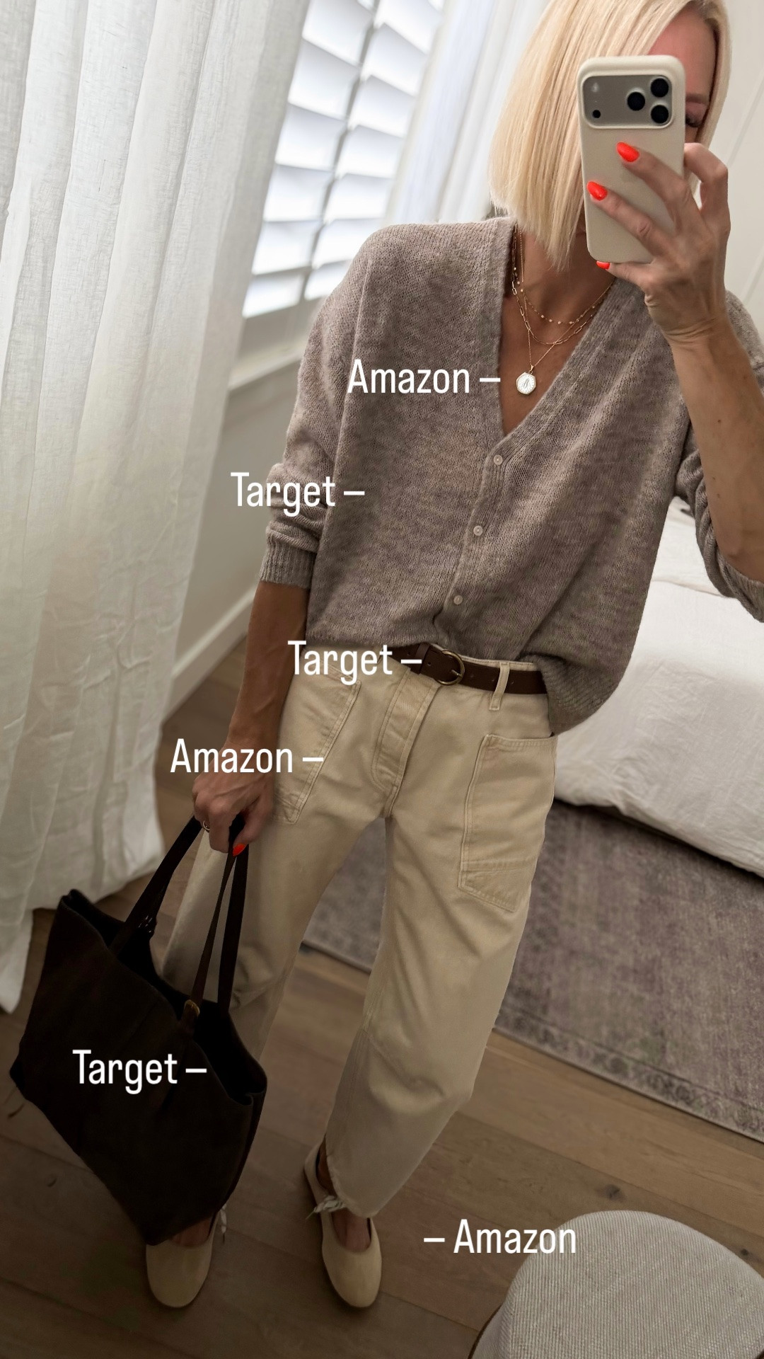 NEW and loved @Target and Amazon finds. 
This cardigan sweater feels so LUXE — the suede bag is 20/10, and this 18k gold coin necklace might be my best 2026 find on Amazon.

#LTKOver40 #LTKootd #LTKmomlife