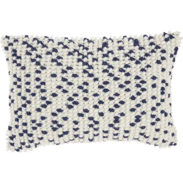Nourison Outdoor Pillows Navy Decorative Throw Pillow , 14"X20" | Walmart (US)