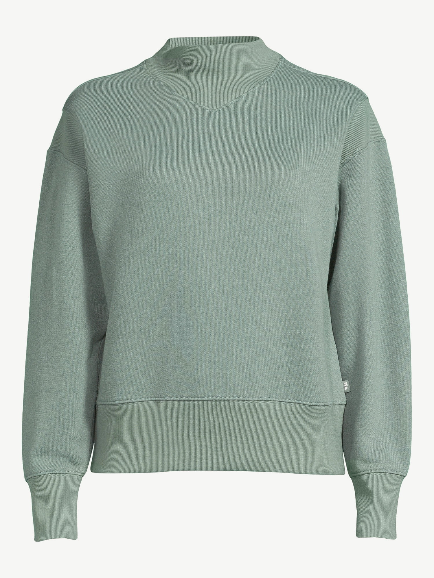 Free Assembly Women's Mock Neck Rib Sweatshirt - Walmart.com | Walmart (US)