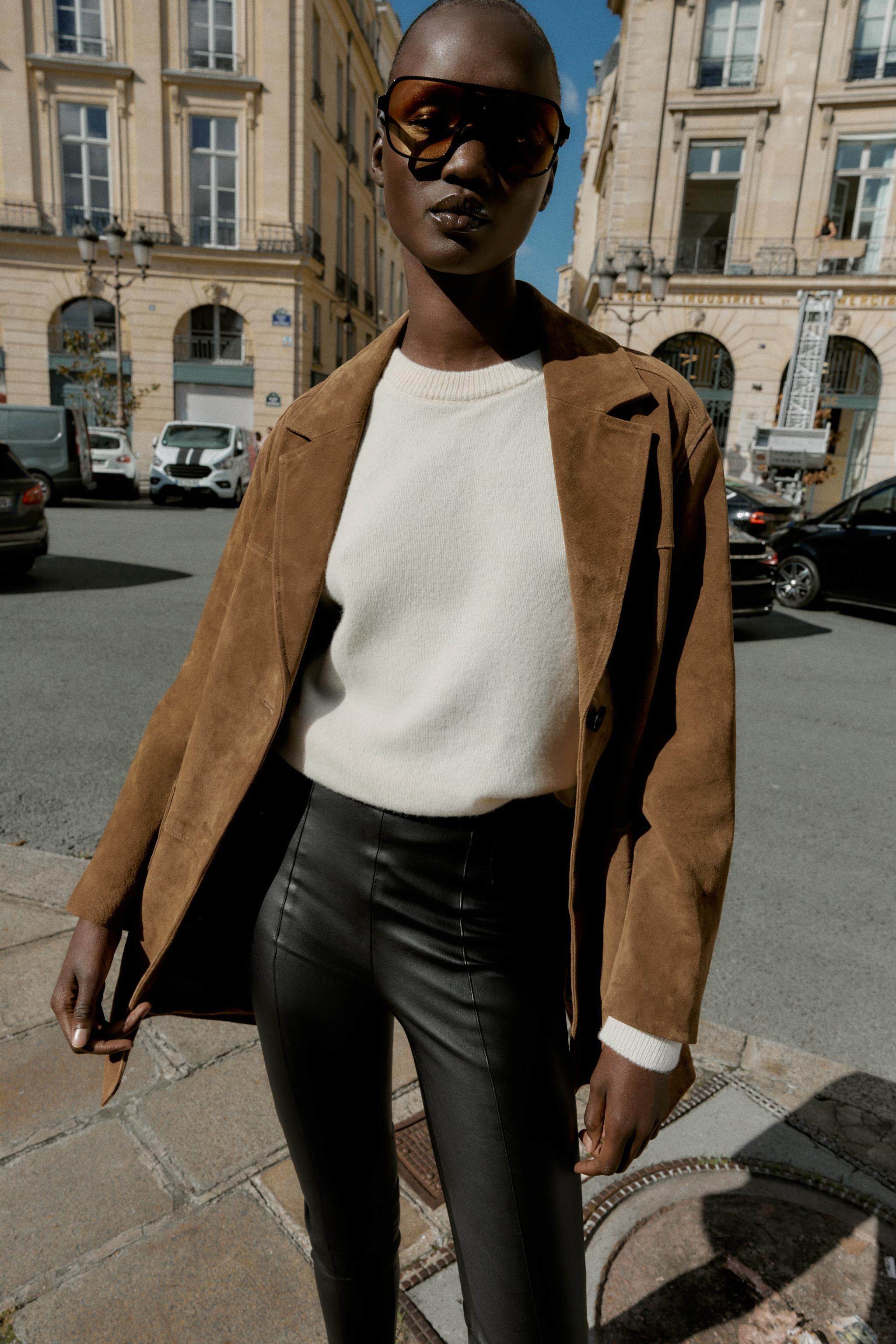 FAUX LEATHER HIGH-WAISTED LEGGINGS | Zara US