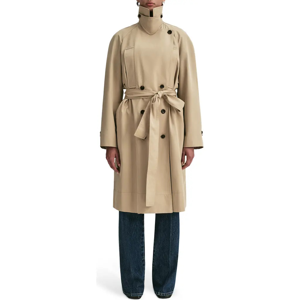 A.L.C. Asher Cotton Blend Trench Coat in Beige at Nordstrom, Size Medium | Nordstrom