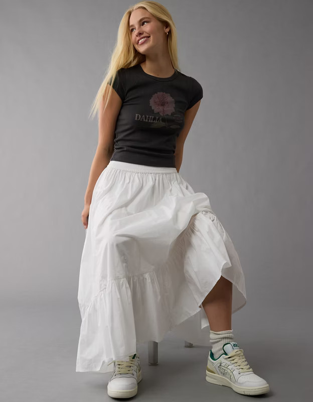 AE Pointelle Graphic T-Shirt | American Eagle Outfitters (US & CA)