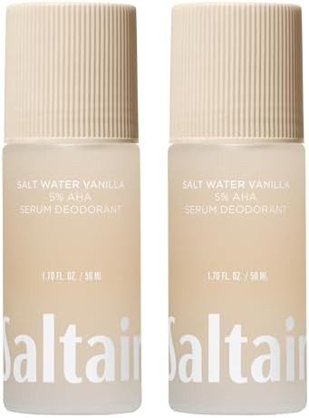 Saltair Serum Deodorant Salt Water Vanilla 2 Pack. 5% AHA Formula. Lactic Acid and Mandelic Acid ... | Amazon (US)