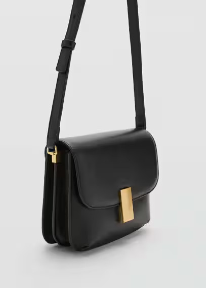 MANGO - Crossbody bag with metal closure black - One size - Woman | Mango (US/MX/AU)