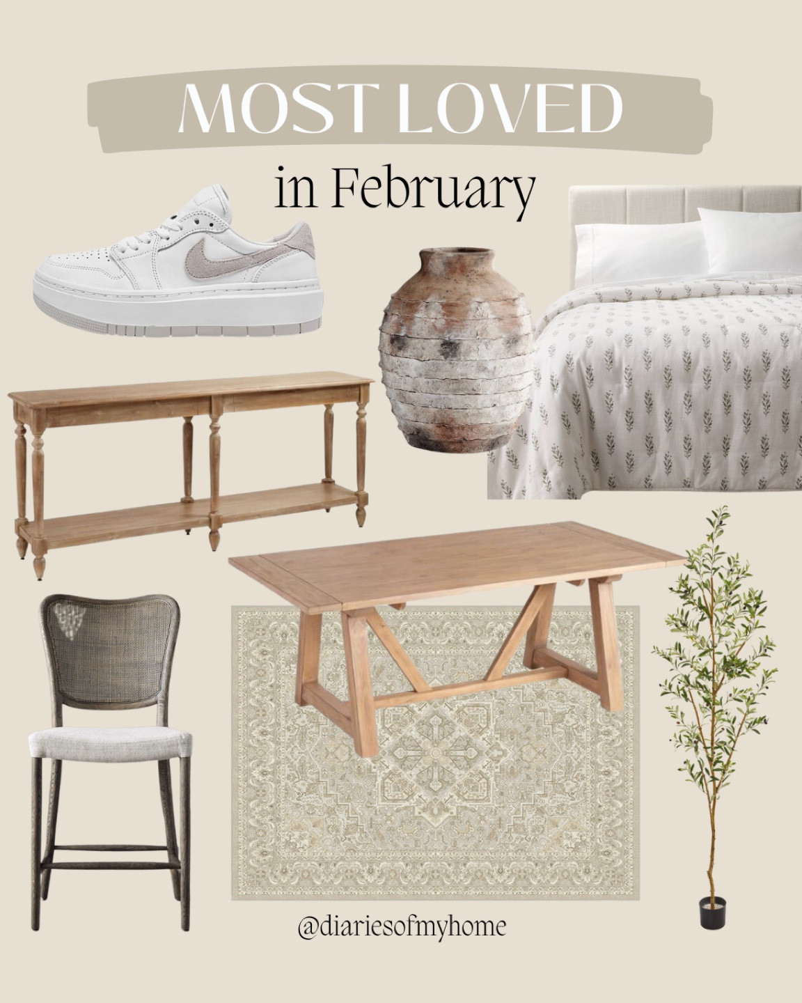 Most Loved in February 🤍 #mostloved #bestsellers #topsellers #followerfavorites


#faves #furniture #home #decor #diningtable #arearug #counterstool #sneakers #nike #washablerug #entryway #entryideas #vase #target #amazon #potterybarn #worldmarket #feburaryfavorites 

#LTKFind #LTKhome #LTKunder50