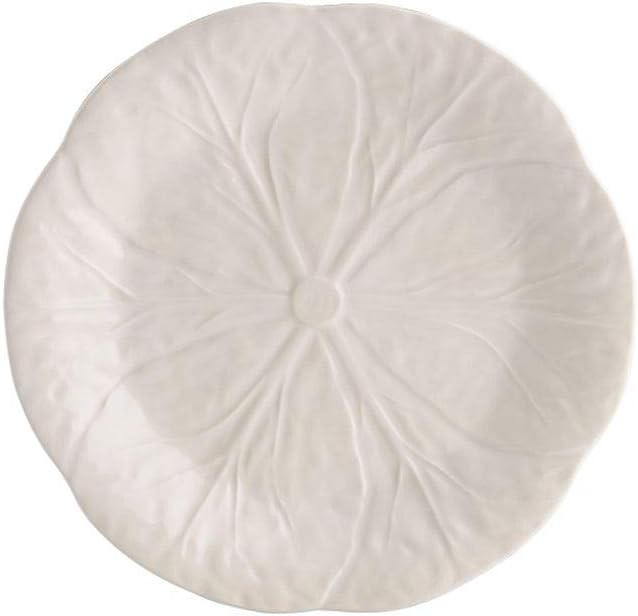 Bordallo Pinheiro Cabbage Dessert Plates Set of 4 White 7.48 Inch Ceramic Leaf Design Portuguese ... | Amazon (US)
