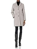 LAUNDRY BY SHELLI SEGAL Women's Faux Wool Coat with Notch Collar, Heather Grey, X-Large | Amazon (US)