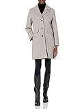 LAUNDRY BY SHELLI SEGAL Women's Faux Wool Coat with Notch Collar, Heather Grey, X-Large | Amazon (US)