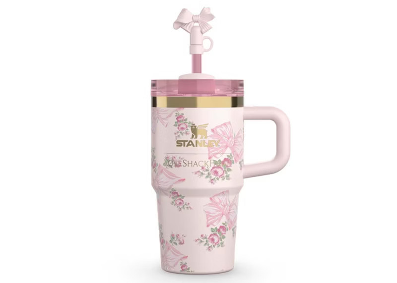 Stanley x LoveShackFancy Flowstate Quencher 20oz Tumbler Pink Mink | StockX