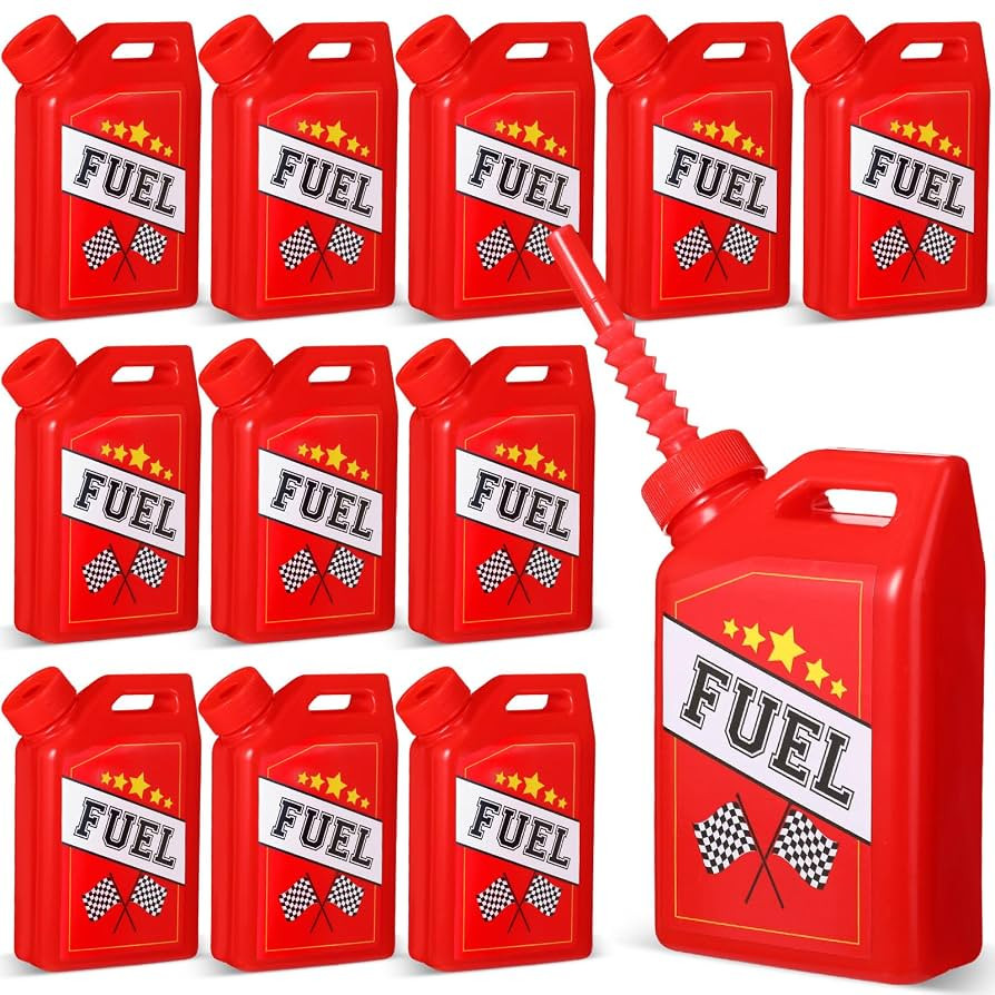 Mifoci 12 Pack Race Car Fuel Can Cups Set 11 oz Car Fuel Can Drinking Cups with Straw Racing Car ... | Amazon (US)