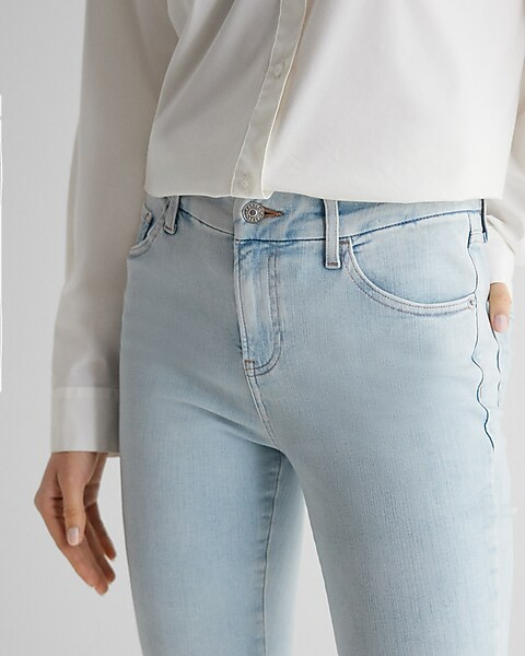Mid Rise Light Wash FlexX Skinny Jeans | Express