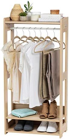 IRIS USA 596285 KWR-LB Clothing Garment Rack, Natural | Amazon (US)