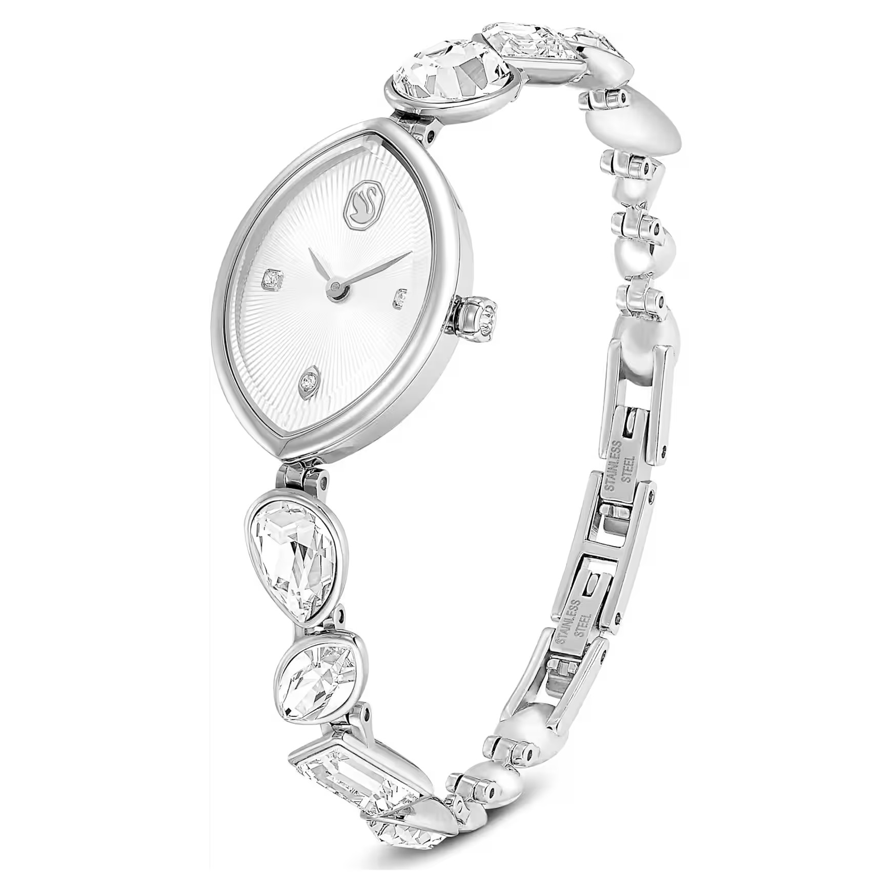 Gema watch, Crystal bracelet, Silver tone, Stainless steel by SWAROVSKI | SWAROVSKI
