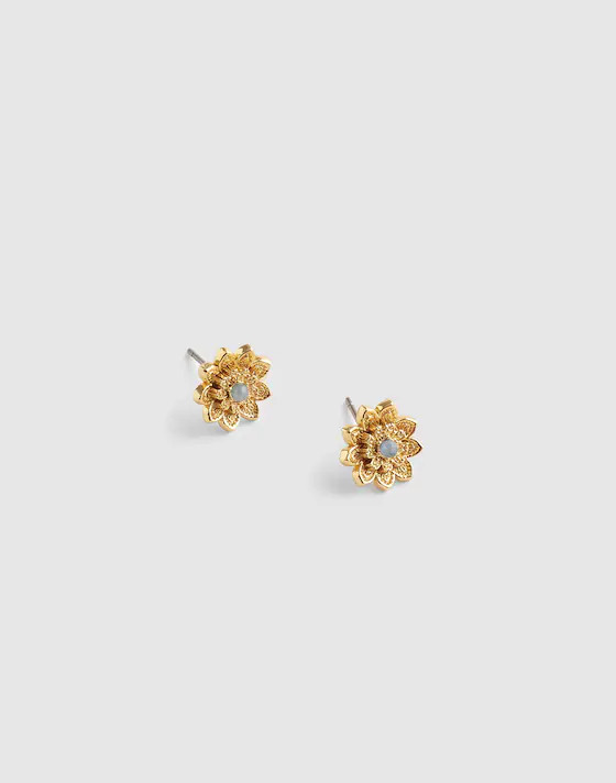 Semiprecious Floral Chintz Stud Earrings | Madewell | Madewell