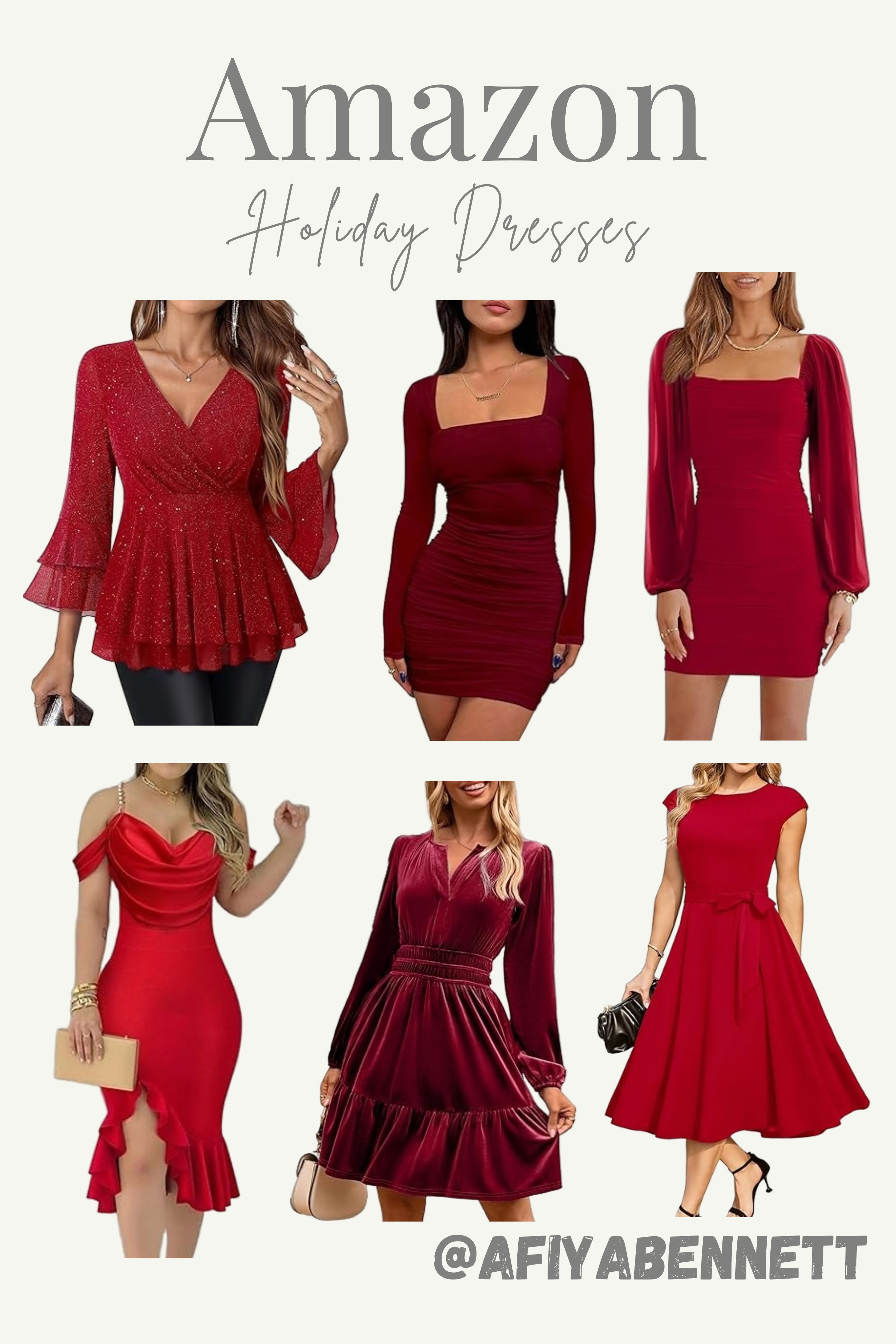 Holiday party ready? My Amazon round-up of the best holiday dresses is here! Find affordable, chic, and festive dresses perfect for your next Christmas party, New Year's Eve event, or winter celebration! Tap to shop these must-have holiday looks! #AmazonFashion #HolidayDresses #PartyDress #FestiveStyle #OOTN #AffordableFashion #ShopTheLook #LTKHoliday 

 #LTKGiftGuide #LTKHoliday #LTKdayinmylife