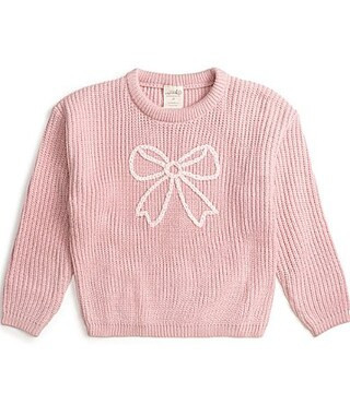 Sweet Wink Girls Long Sleeve Coquette Bow Sweater - 10 | Dillard's