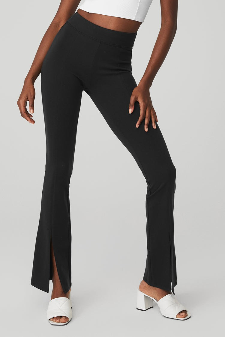 Airbrush 7/8 High Waist Flutter Legging - Black | Alo Yoga (US)