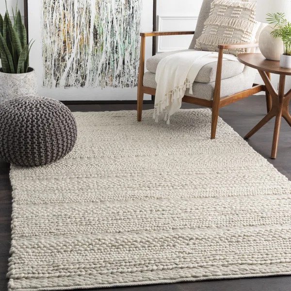 Othello Handmade Flatweave Wool Ivory Area Rug | Wayfair North America