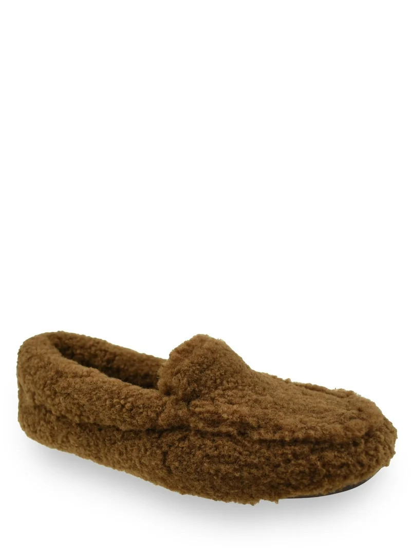 Joyspun Women's Teddy Moccasin Slippers - Walmart.com | Walmart (US)