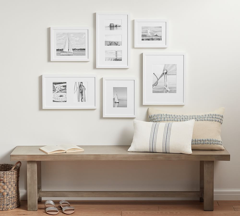 Wood Gallery Assorted Frames, Set of 6 - White | Pottery Barn (US)