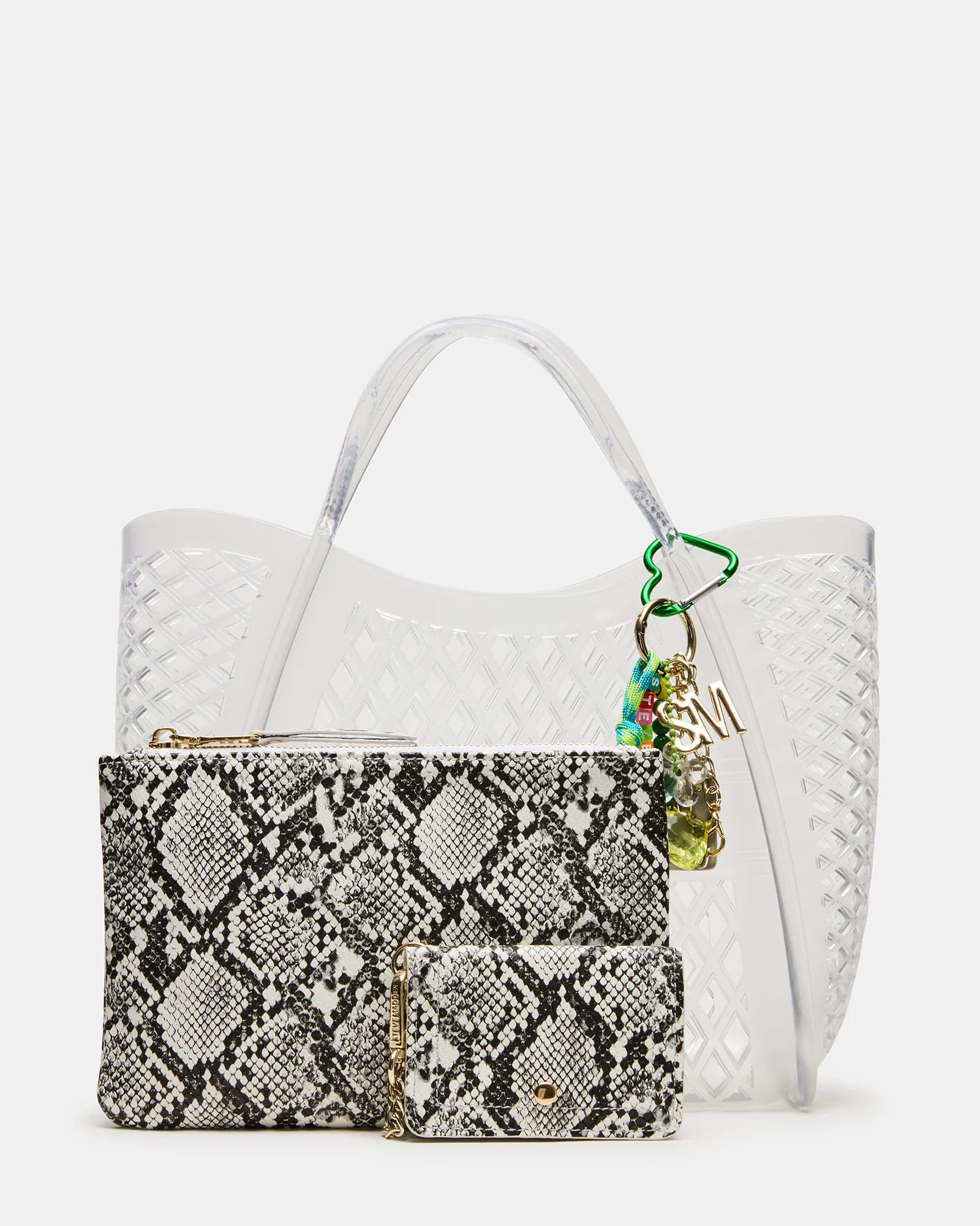 SUMMER Bag Clear Caged Jelly Top-Handle Tote Handbag | Steve Madden (US)