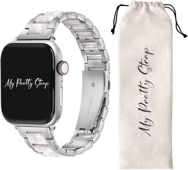 My Pretty Strap - Compatible Apple Watch Band Strap, Stainless Steel Fashion iWatch Replacement S... | Amazon (US)