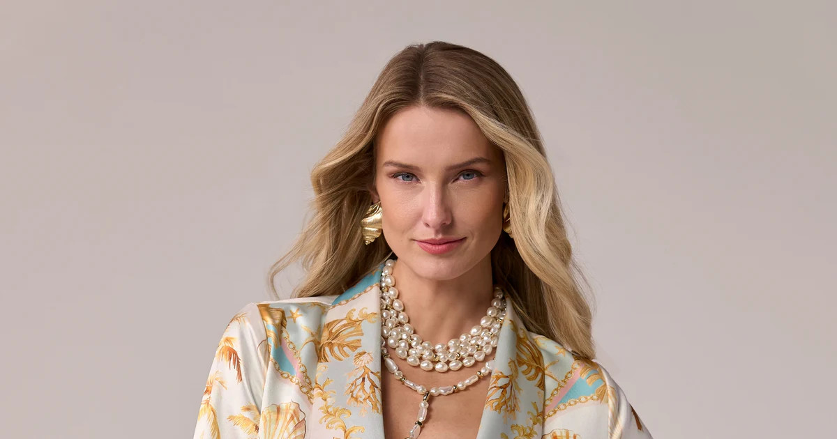 Sea Life Printed Jacket - Stunning Sealife | Boston Proper | Boston Proper