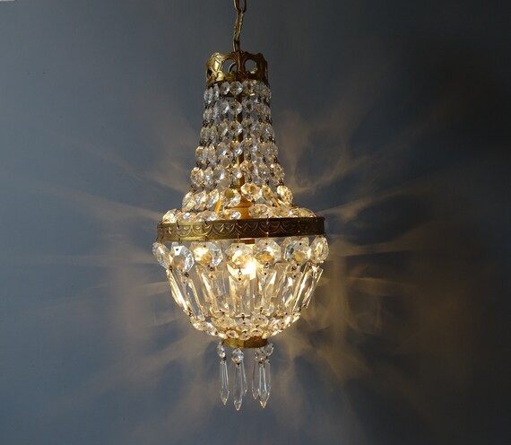 Antique French Crystal Montgolfier Chandelier /Ceiling Light. | Etsy (CAD)