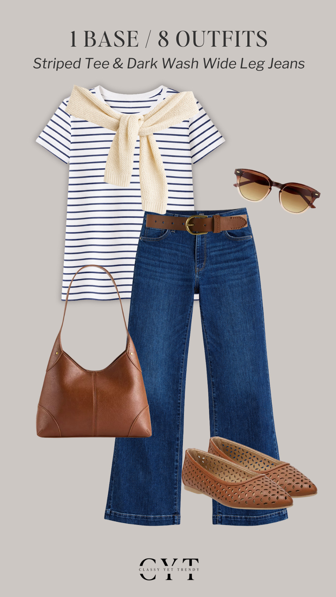 1 Base, 8 Outfits for Spring - all at @Kohls  🌸 8 ways to wear two classic and timeless wardrobe staples: a striped tee and dark wash wide leg jeans ✔️ Mix and match layers, shoes and accessories to create different looks.  #kohlspartner #kohlsfinds #ad 

Shirt, tee, top, cardigan, blazer, jacket, jeans, loafers, ballet flats, mary jane shoes, sneakers

#springjacket #springstyle 

 