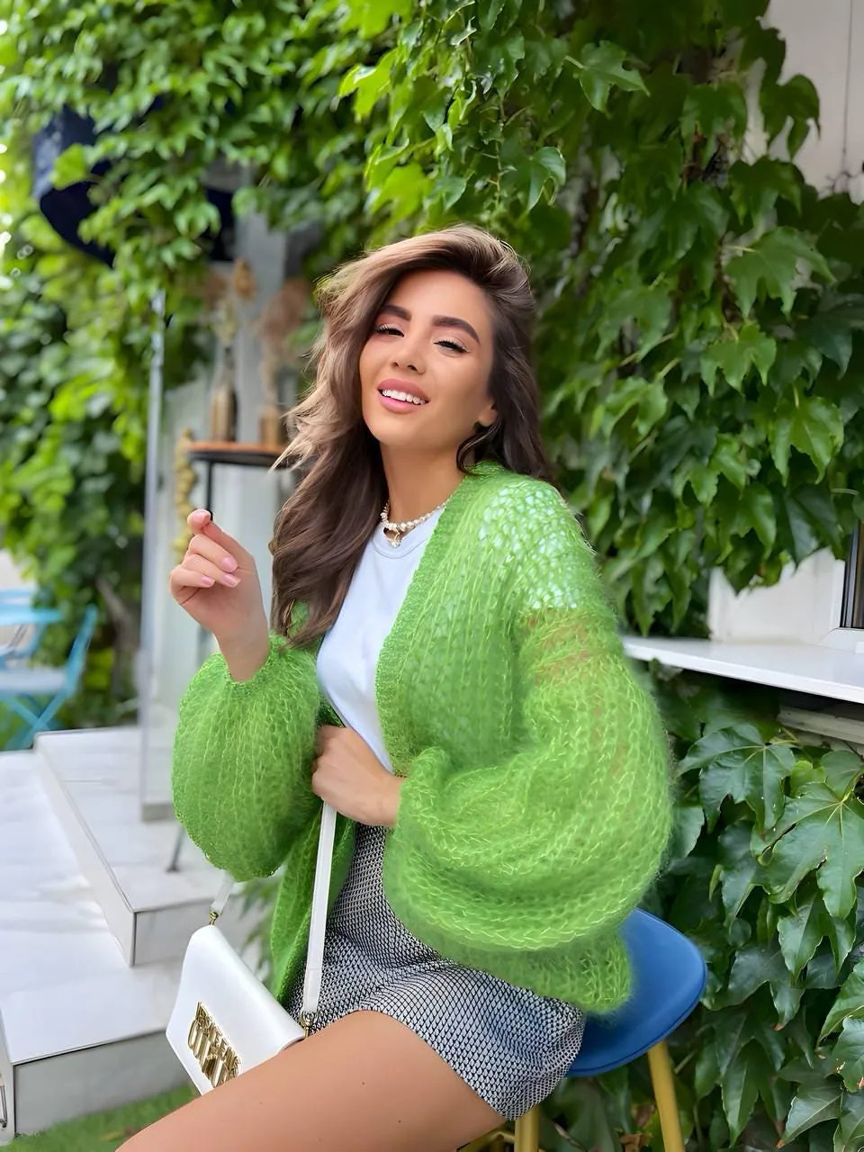 Green Oversized Cardigan, Knitted Mohair Bomber Jacket, Streetwear Light Coat, Shrug Bolero Wool Jacket, Women Mohair Sweater | Etsy (Global)
