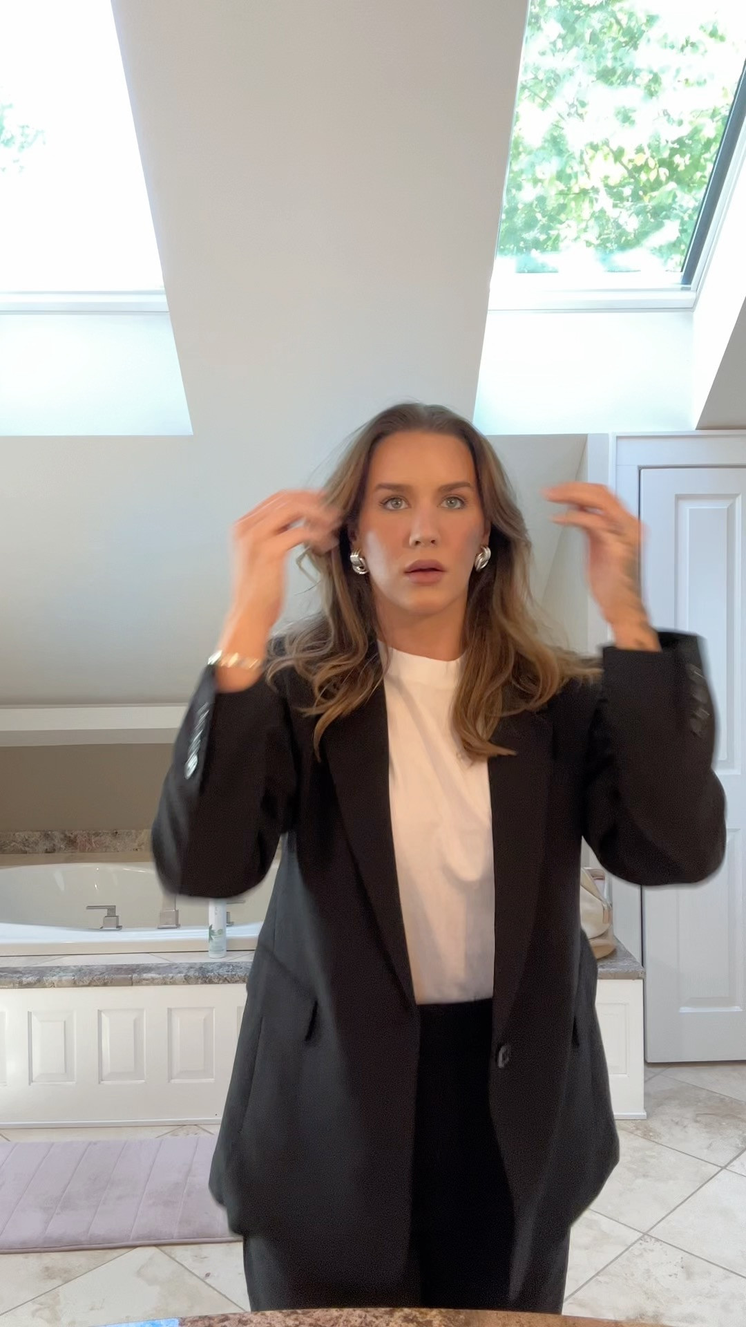 Getting dressed for a day full of meetings. 💼✨  

 #LTKGiftGuide #LTKHoliday #LTKWatchNow
