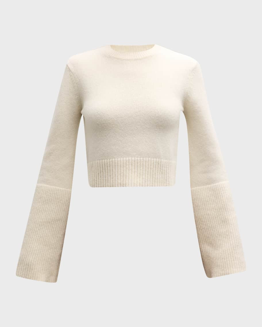 Clover Crewneck Wool-Blend Sweater | Neiman Marcus