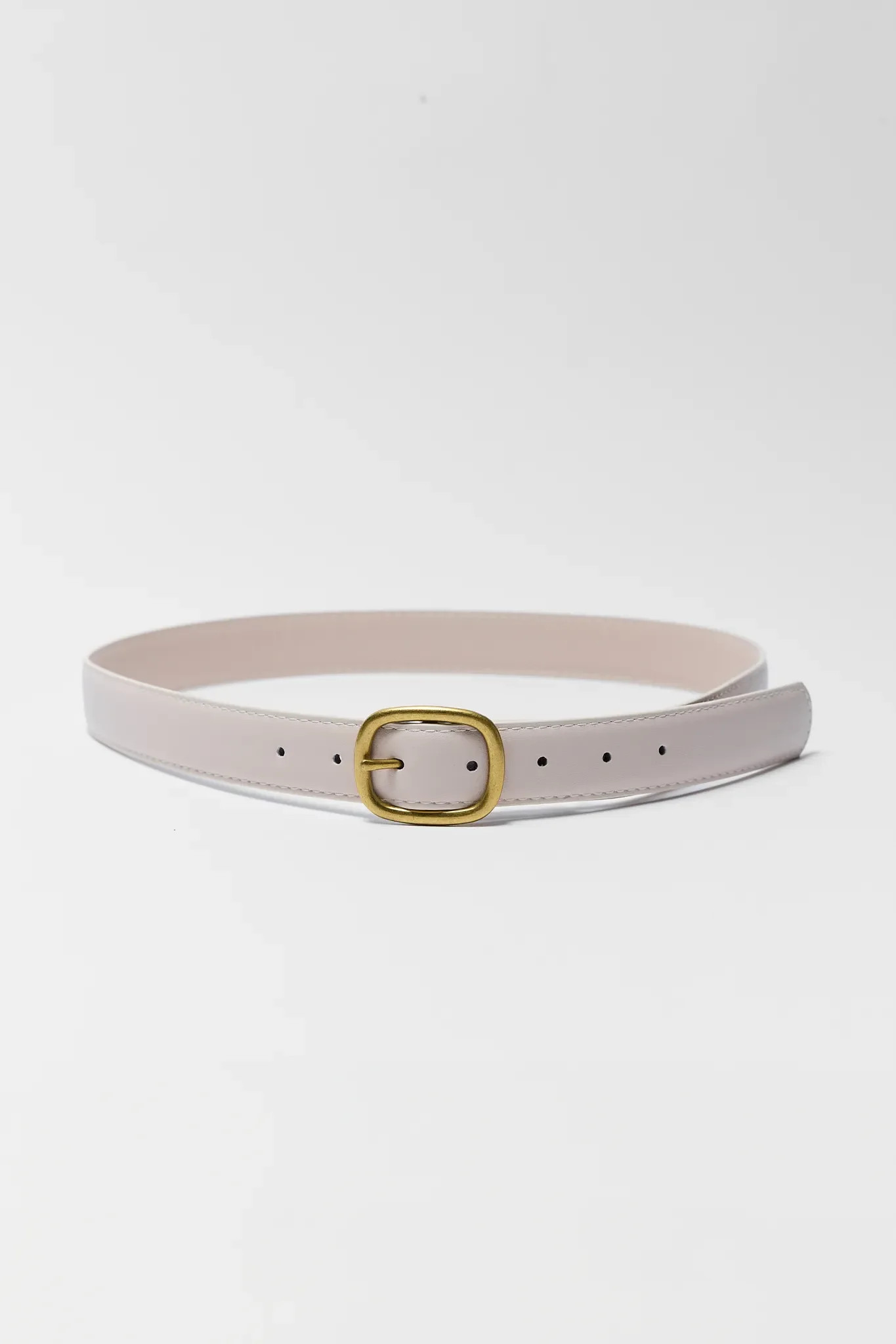 Lucille Ivory Faux Leather Belt | Avara