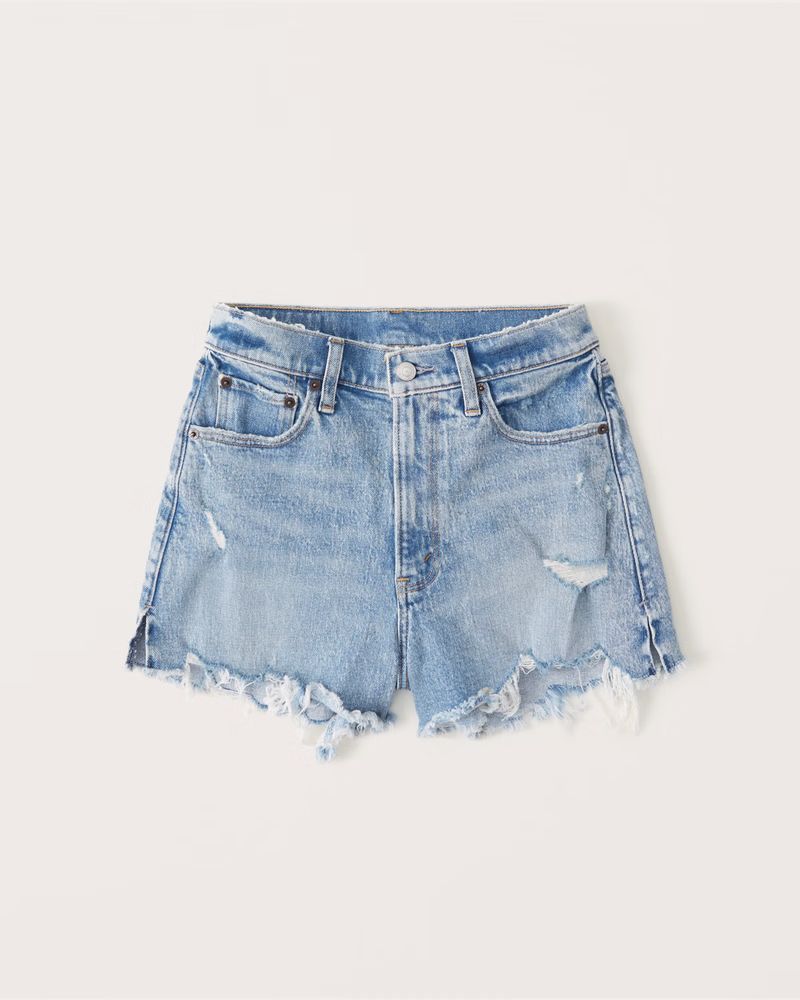 Women's 90s High Rise Cutoff Shorts | Women's Clearance | Abercrombie.com | Abercrombie & Fitch (US)