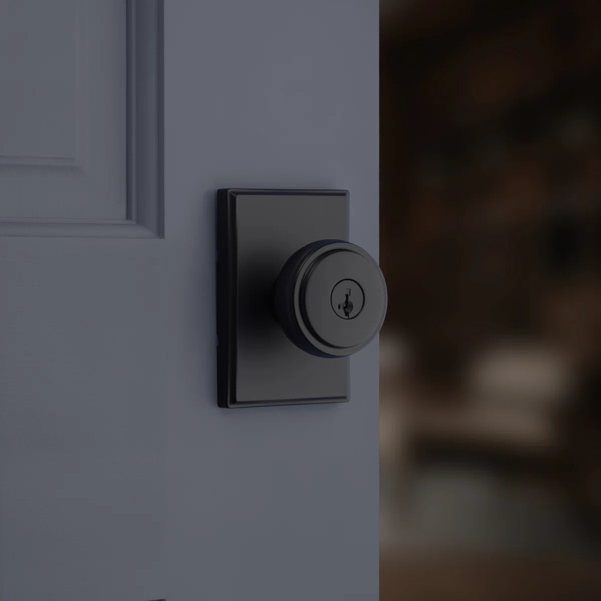 Sora Keyed Entry Knob w/ Rectangular Rose featuring SmartKey Security | Wayfair North America