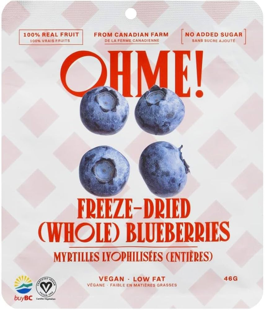 OHME! Premium Freeze Dried Blueberries - 100% Real Fruit, No Added Sugar, No Preservatives, Healt... | Amazon (CA)
