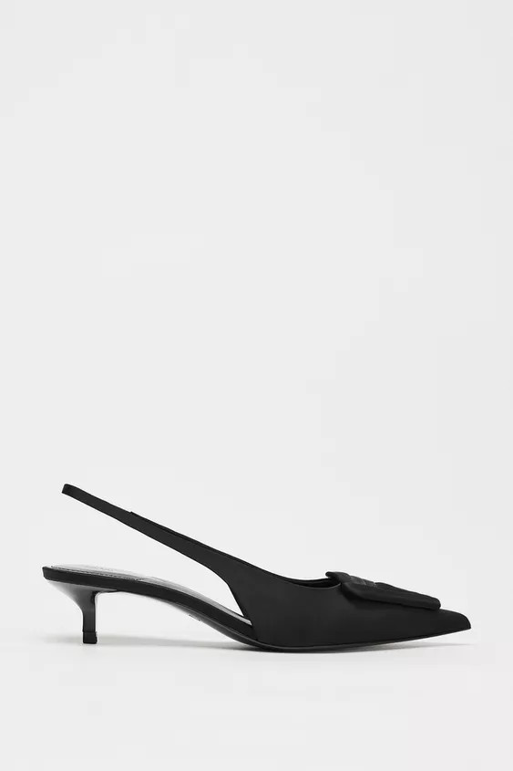 FABRIC SLINGBACK SHOES WITH APPLIQUÉ | Zara UK