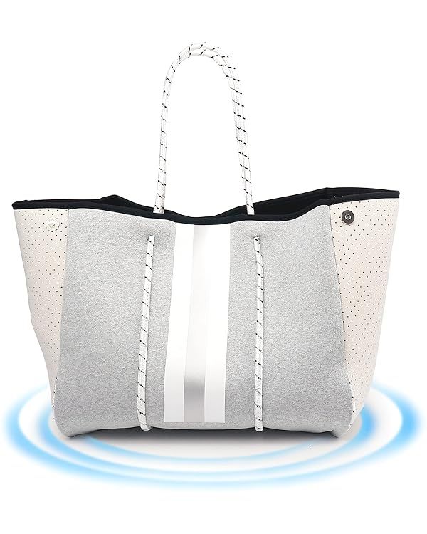 IBEE Tote Bag for Women,Neoprene Bag,Handbags for Women Large Neoprene Tote Bag Beach Tote Bag Fo... | Amazon (US)