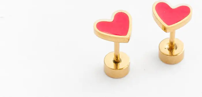 Pip Pop Enamel Heart Stud Earrings | Nordstrom | Nordstrom