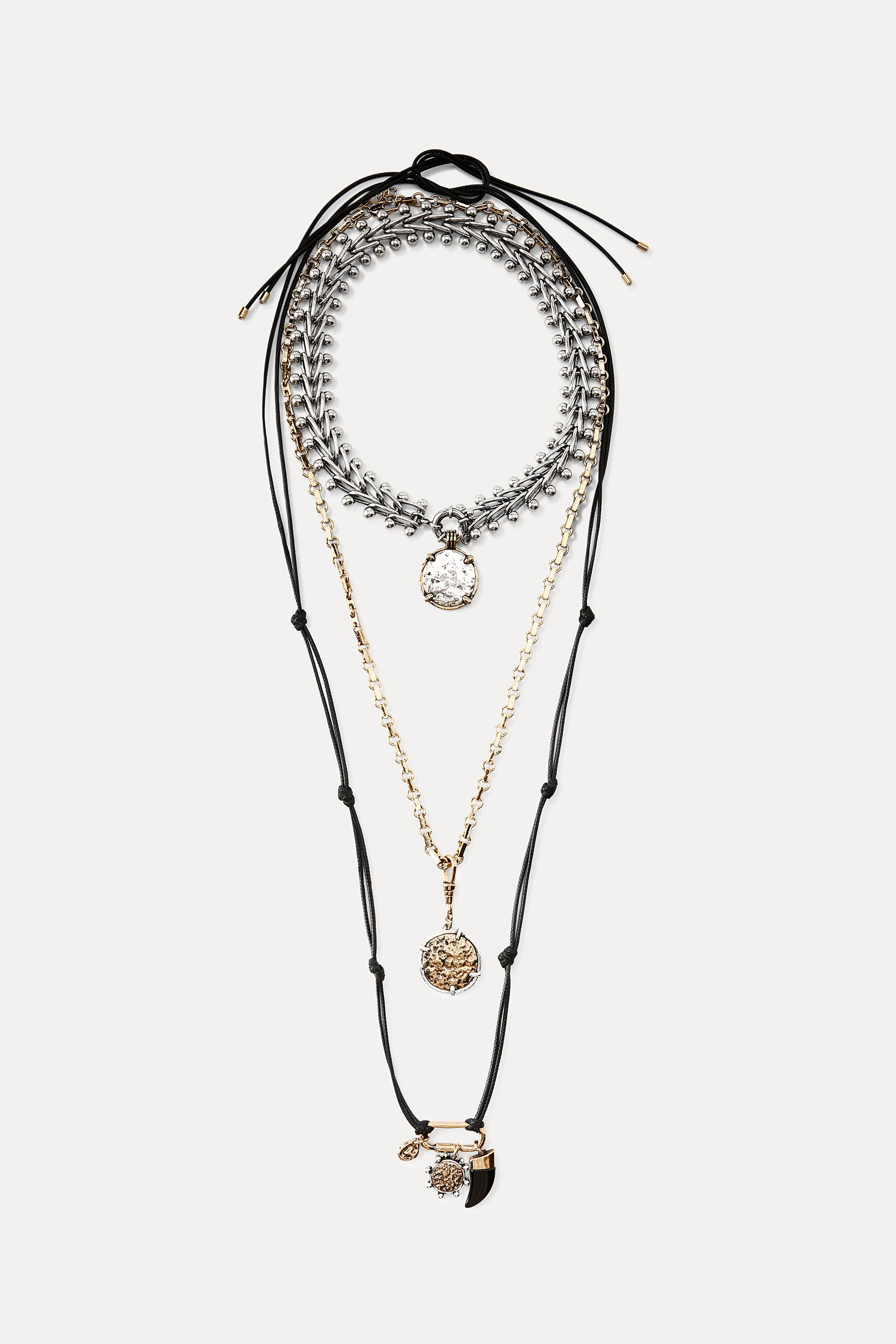 PACK OF 3 COIN NECKLACES | Zara US