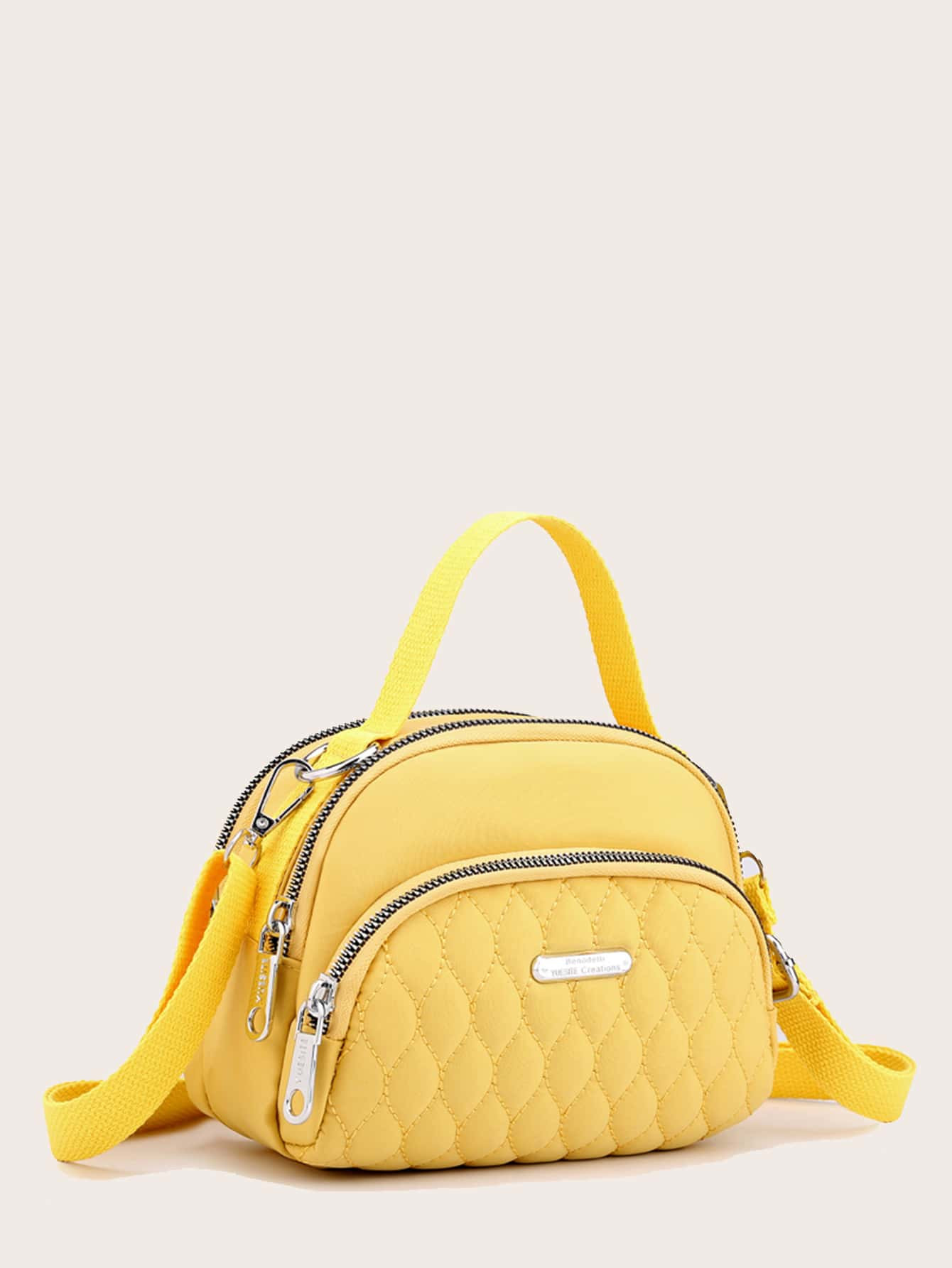 Zipper Quilted Satchel Bag | SHEIN