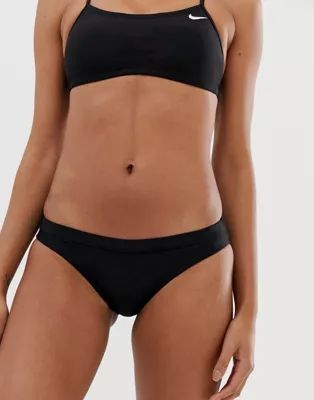 Nike swim sport bikini bottom in black | ASOS US