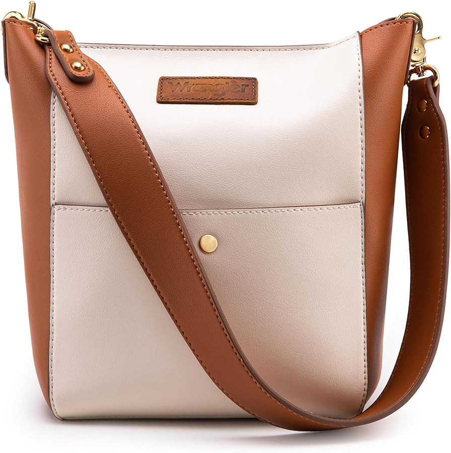 Wrangler Large Crossbody Bags for Women Bucket Bags with Extra Guitar Strap | Amazon (US)