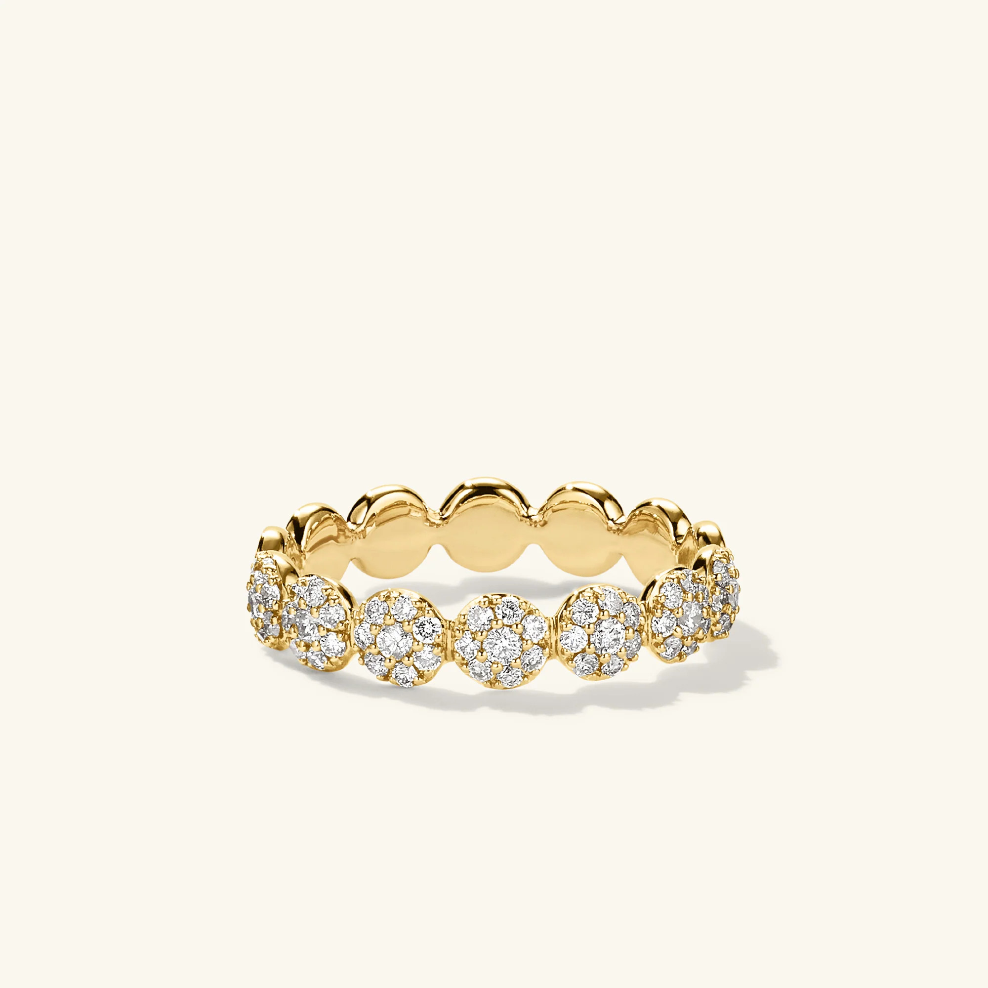 Pavé Diamond Round Half Eternity Band | Mejuri Fine Crew