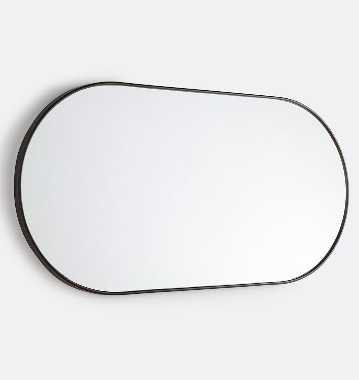 Double Vanity Pill Metal Framed Mirror | Rejuvenation