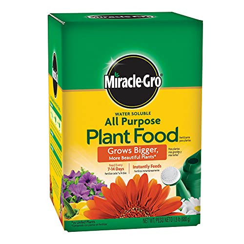 Miracle-Gro Water Soluble All Purpose Plant Food - Fertilizer For All Indoor or Outdoor Plants including Roses, Flowers, Vegetables, Houseplants, Trees, and Shrubs, 1.5 lbs. | Amazon (US)