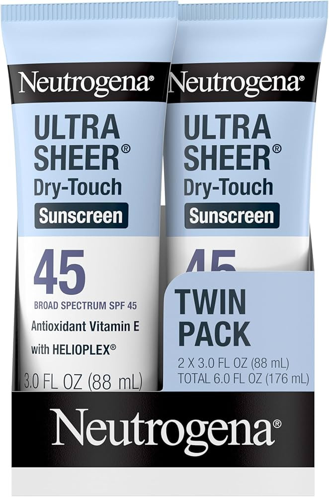Neutrogena Ultra Sheer Dry-Touch Sunscreen For Face & Body, SPF 45 Broad Spectrum UVA/UVB Protect... | Amazon (US)